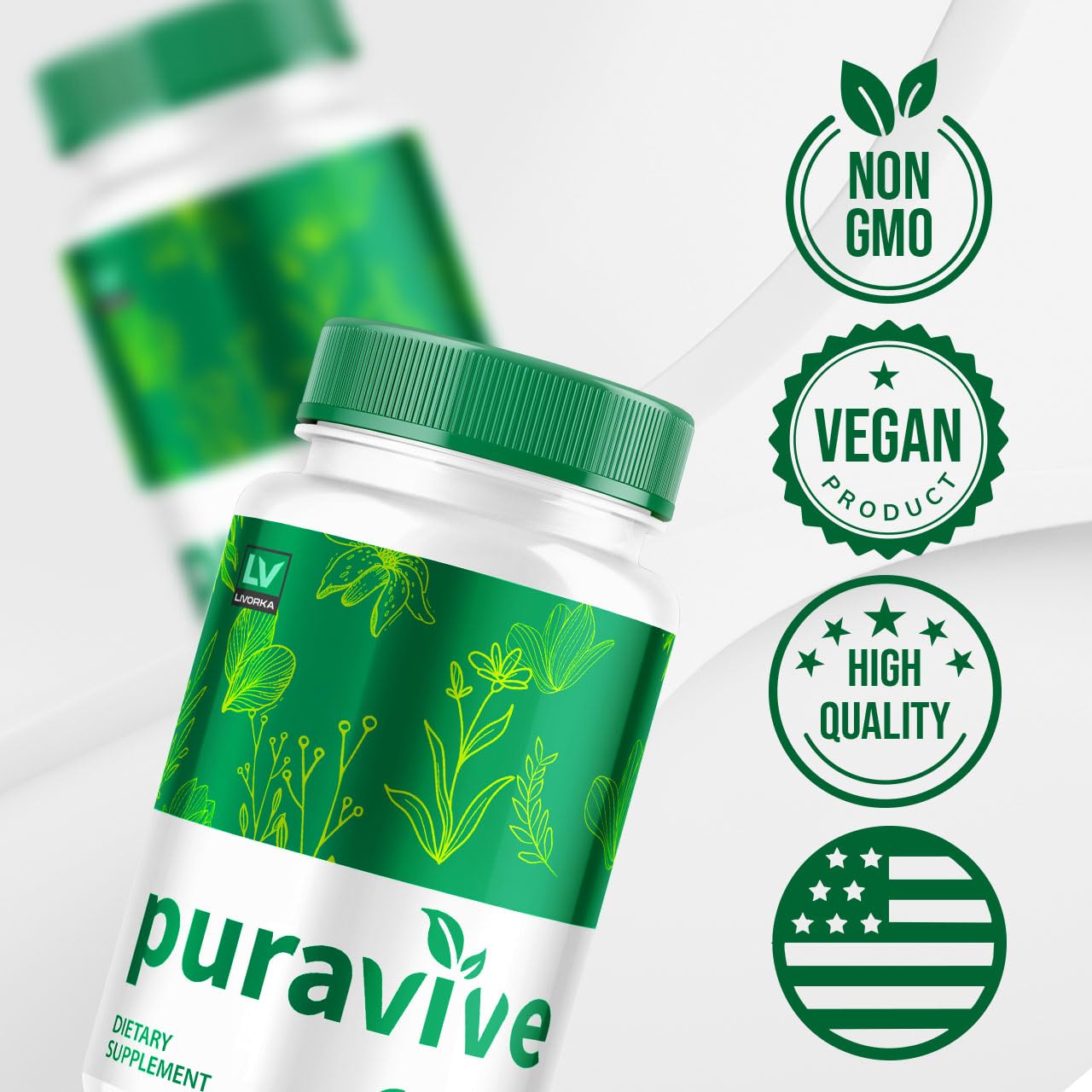 LIVORKA Puravive Exotic Rice Method Dietary Supplement - 120 Capsules (60 Day Supply) - Pack Of 2