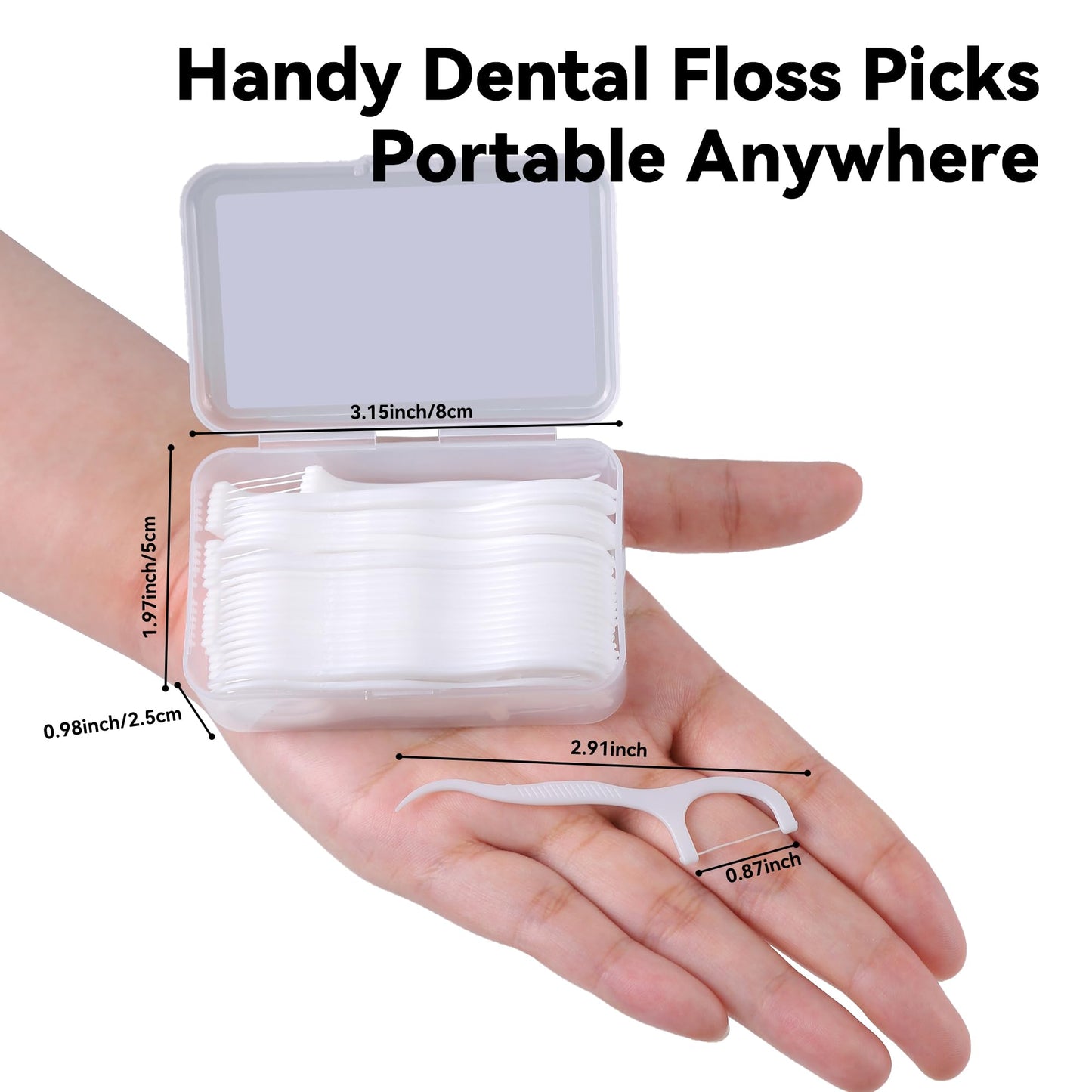 LJIACLEA Floss Picks 300 Count – Bulk Dental Flossers with Travel Case