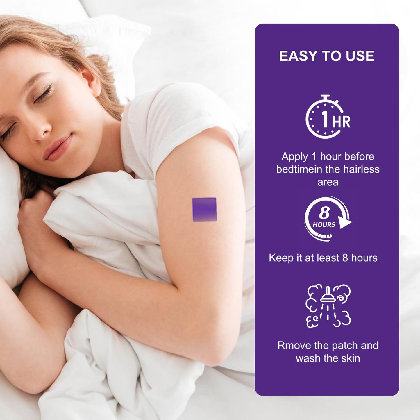 LKOIUEVA 60 Pcs Sleep Patches – Extra Strength Natural Sleep Aid for Adults