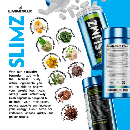 LMNITRIX SLIMZ Fat Burner & Mood Enhancer – 90 Capsules