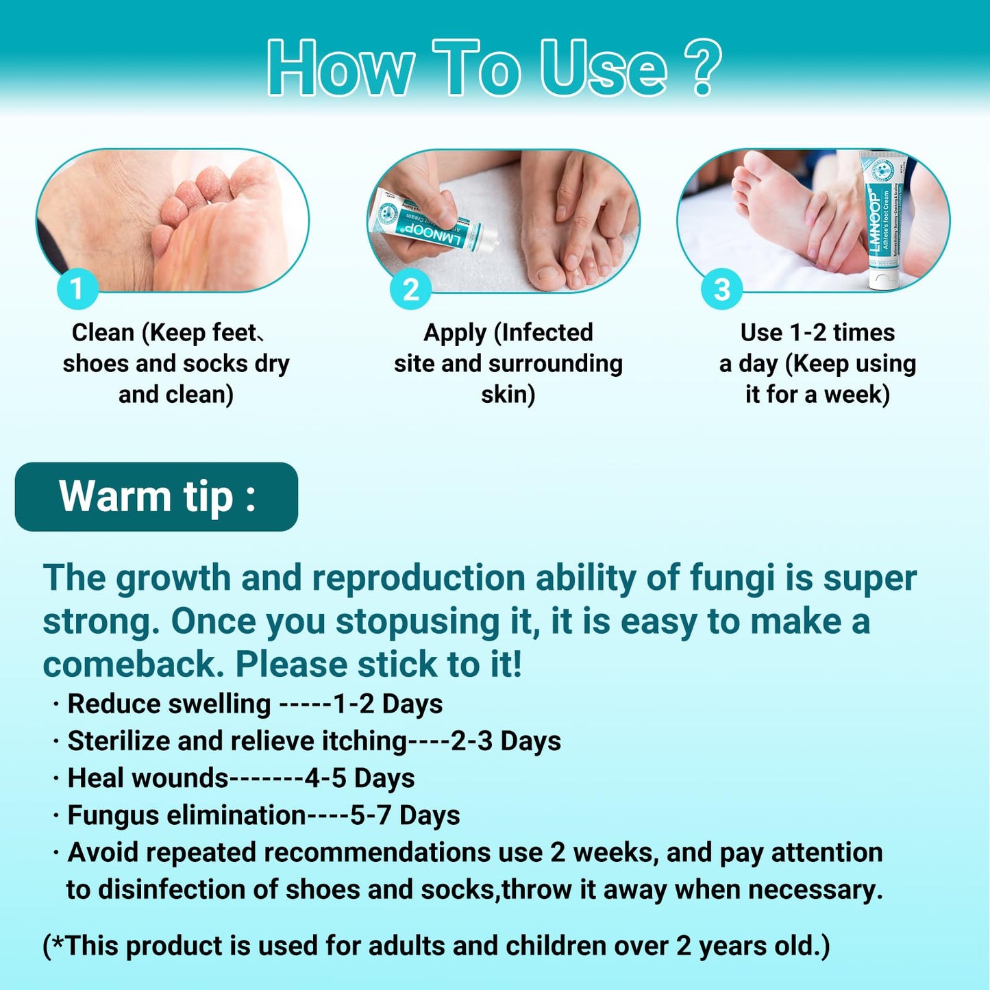 LMNOOP Athletes Foot Treatment Cream | Maximum Strength Fungal Relief