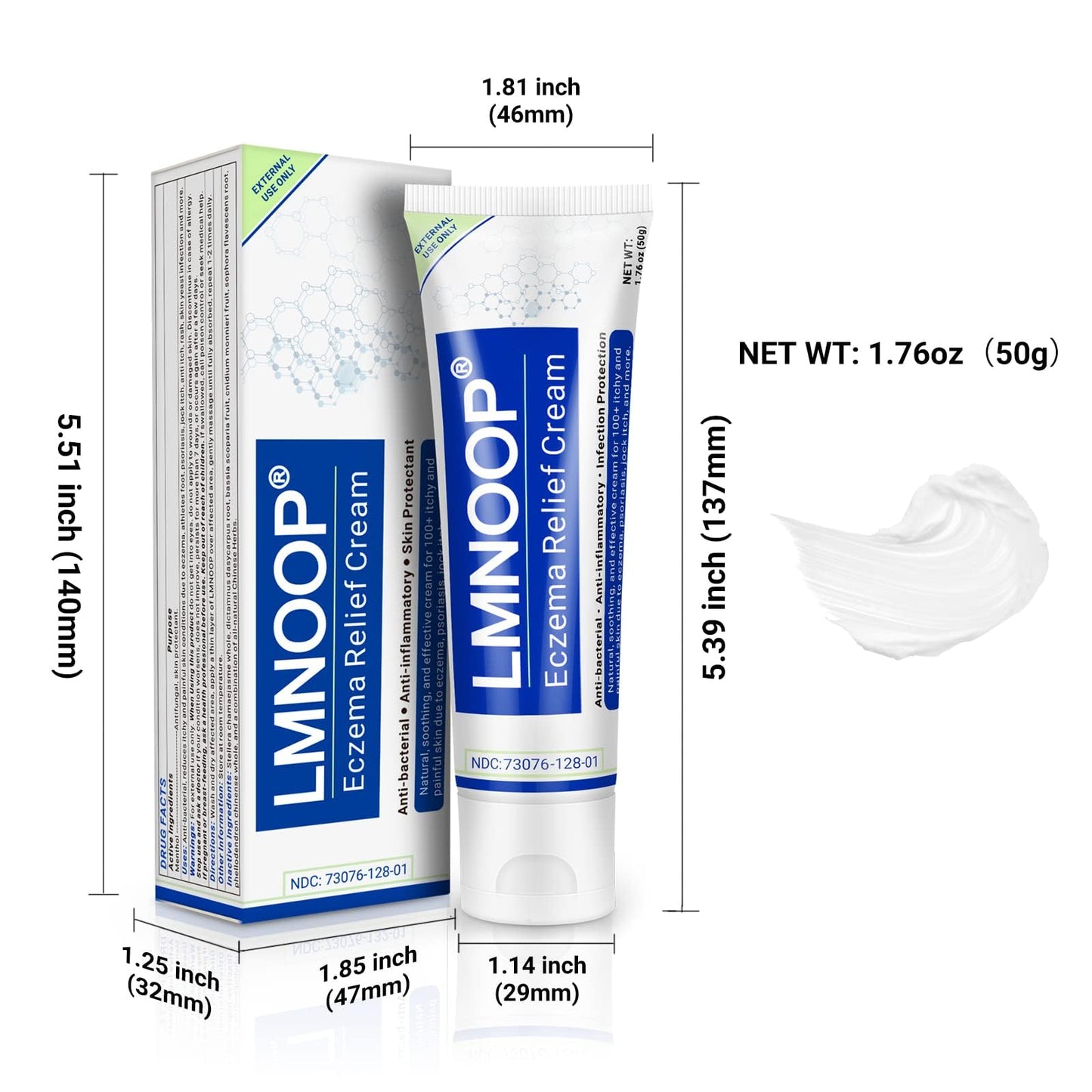 LMNOOP Eczema Cream – Maximum Strength Ointment for Dermatitis, Rash, Psoriasis & More | 2-Pack 1.76oz