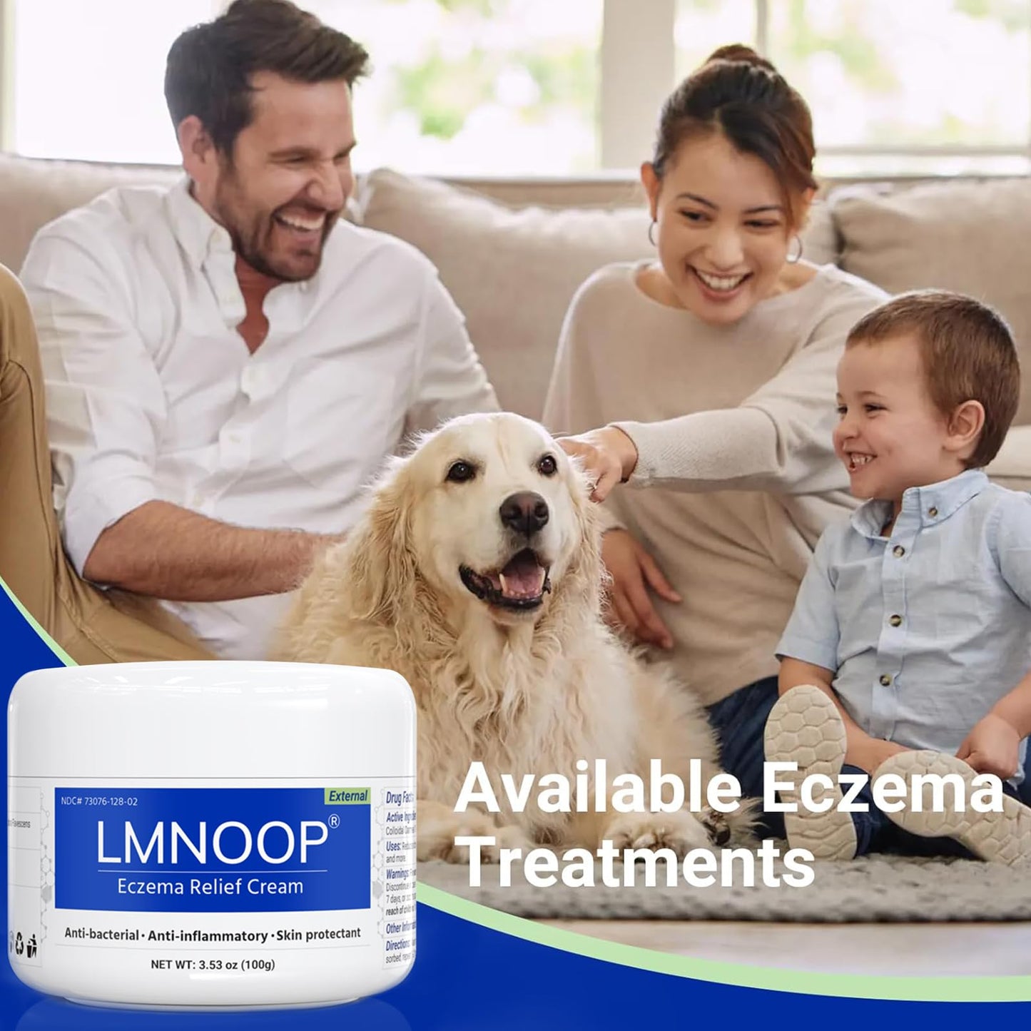 LMNOOP Eczema Cream – Maximum Strength Treatment for Dry, Itchy, Irritated Skin (3.53oz)
