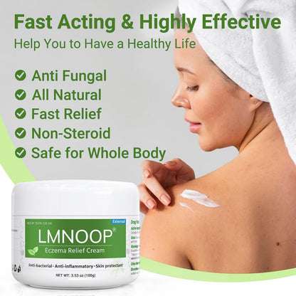 LMNOOP Eczema Cream — Maximum Strength Itch Relief for Dry, Irritated Skin (3.53oz)
