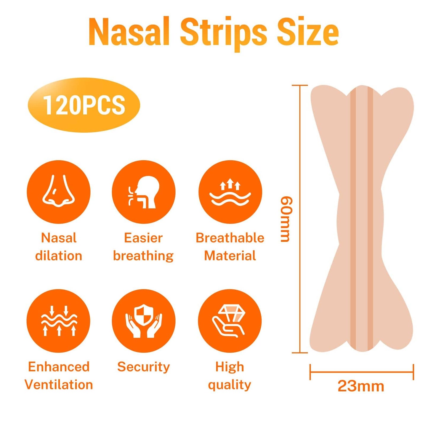 LMOHBJ 120Pcs Nasal Strips – Extra-Strength Snoring Relief & Nasal Congestion for Sleep