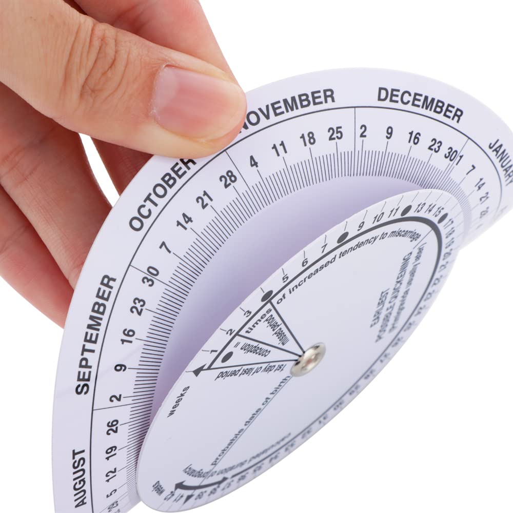 4 Pcs Pregnancy Wheel – Due Date Calculator for Moms, Doctors, Midwives, Nurses