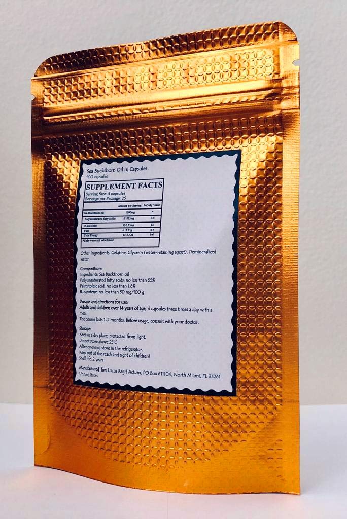 Locus Regit Actum Sea-Buckthorn Oil in Capsules 100 Pcs