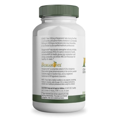 Logic Nutra Citrus Bergamot Supplement (Citrus Bergamia) 1,000 mg per Serving (2) 60 Vegan Capsules – Patented Bergamonte