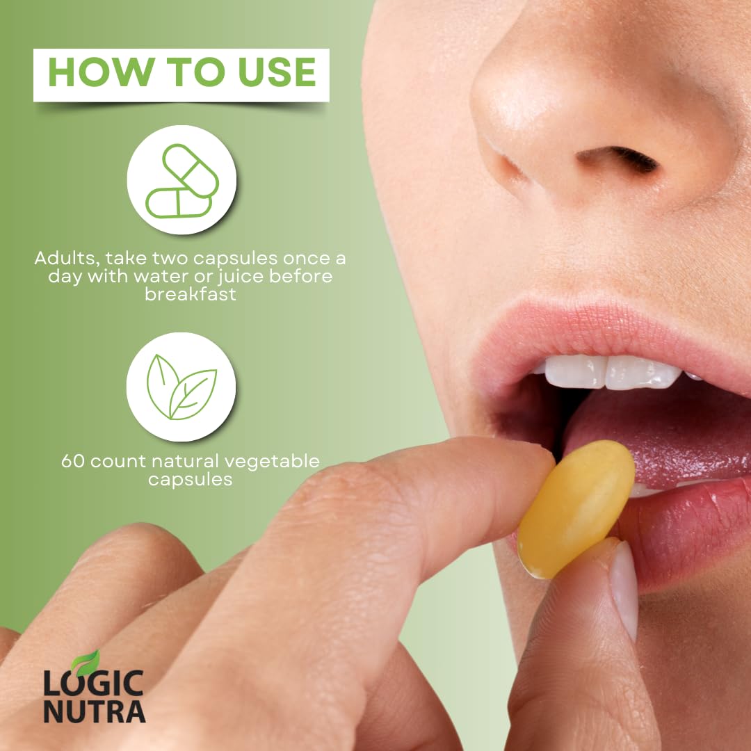 Logic Nutra Citrus Bergamot Supplement (Citrus Bergamia) 1,000 mg per Serving (2) 60 Vegan Capsules – Patented Bergamonte