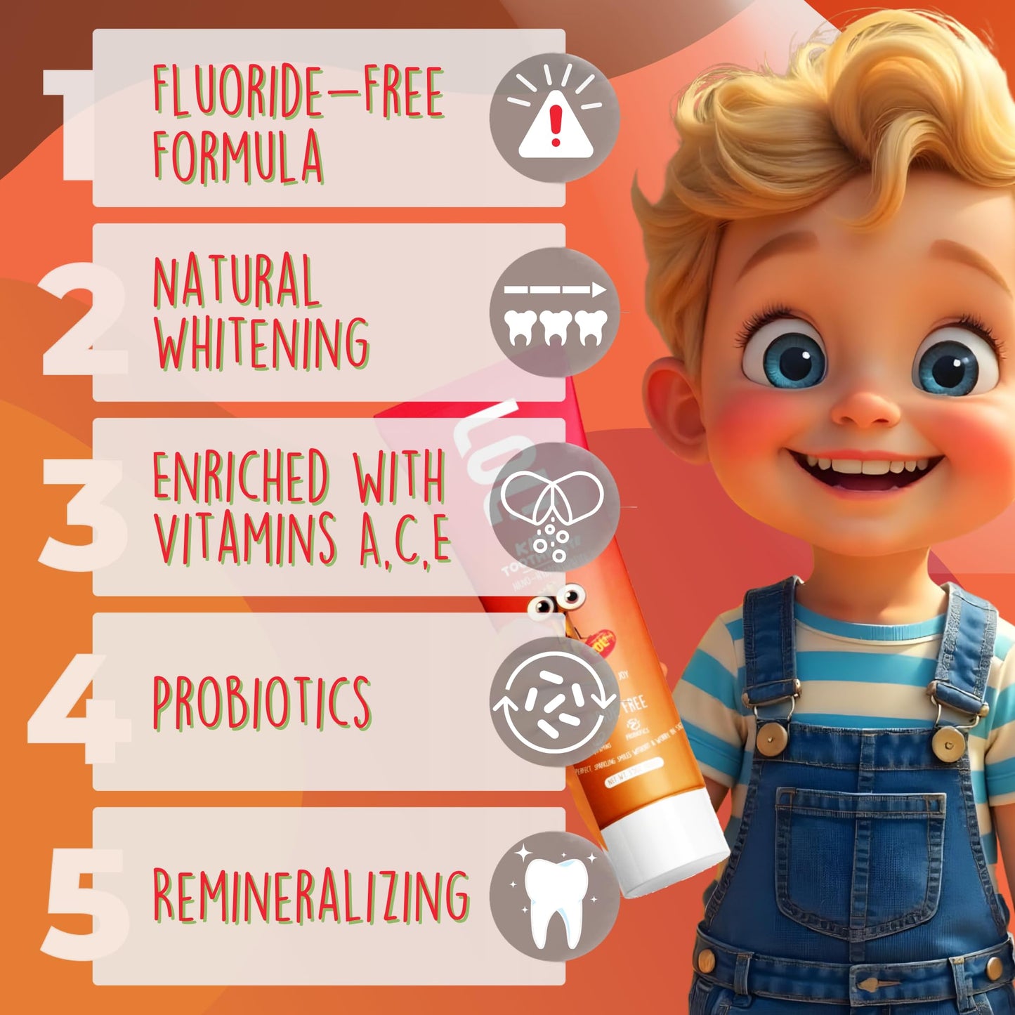 LOL Toddler Toothpaste - Nano Hydroxyapatite, Probiotics, Cinnamon