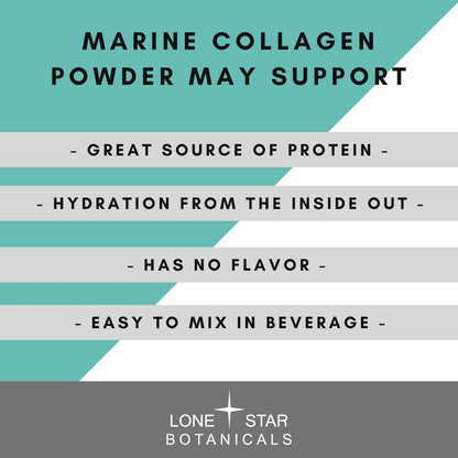 Lone Star Botanicals Marine Collagen Powder – USA Grown, Type 1 & 3
