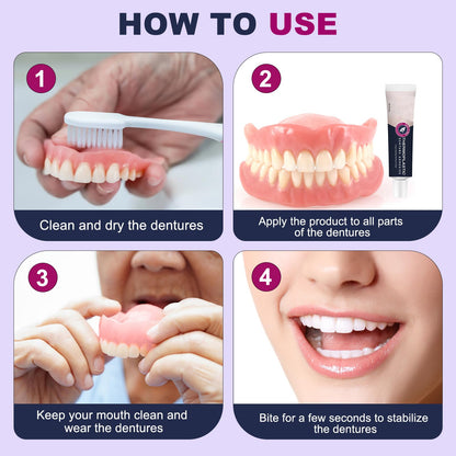 2PCS Thermoplastic Denture Adhesive – Ultra Max Hold, Long-Lasting Comfort