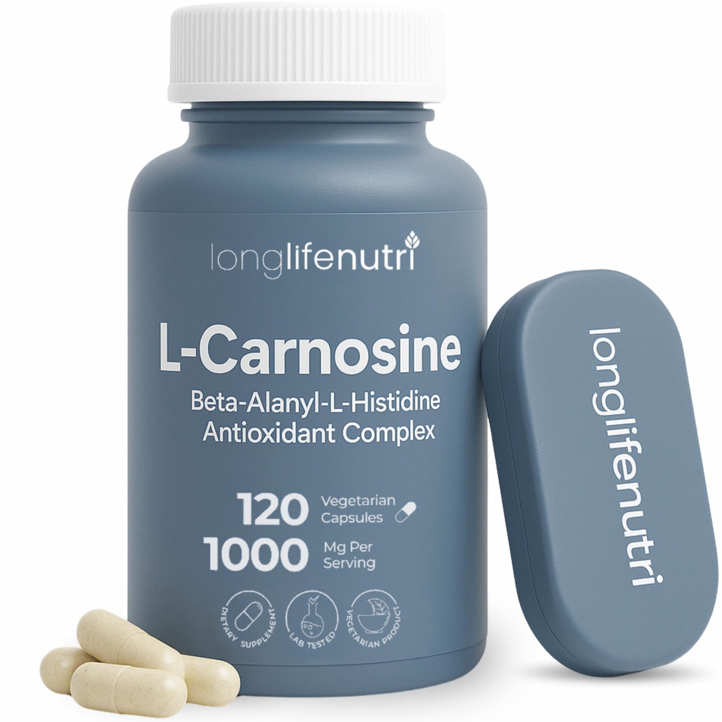 LongLifeNutri L-Carnosine 1000mg – 2-Month Supply, Made in USA