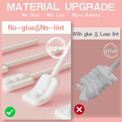 Lonlown 60Pcs Baby Tongue Cleaner & 1 Finger Toothbrush – Infant Oral Care Kit
