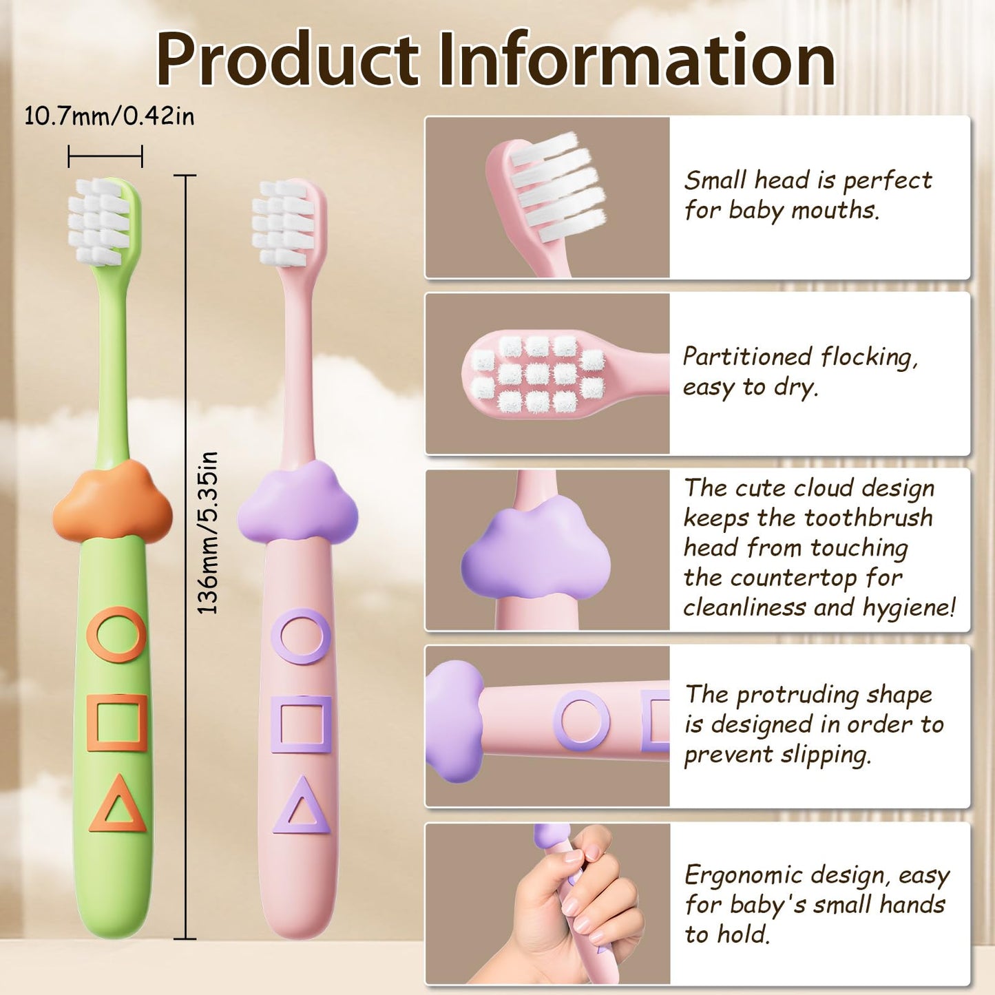 Lonlown 8 Pack Kids Toothbrushes – Soft Bristles for Toddlers 2-12