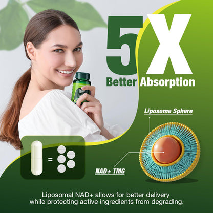 Lookatool NAD+ Resveratrol Liposomal Supplement – Anti-Aging, Focus & Energy (60 Caps)