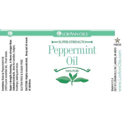 LorAnn Peppermint Oil (100% Pure, Food Grade) – 1/3 oz Dropper Bottle | Flavor & Aromatherapy