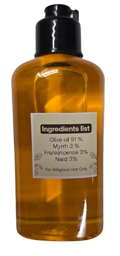 Lot of 2 Bottles of Anointing Oil with Frankincense, Myrrh and Spikenard 120ml Made in Jerusalem, Holy Land