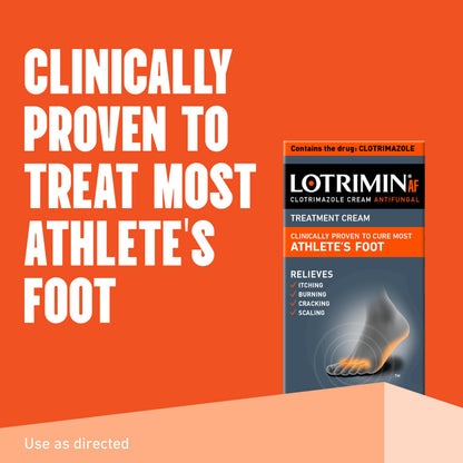 Lotrimin AF Cream – 1% Clotrimazole Antifungal for Athlete's Foot (1.1 oz)