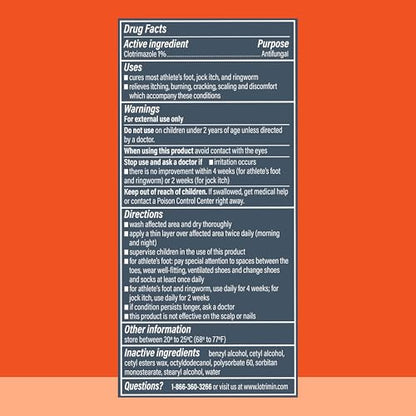Lotrimin AF Cream – 1% Clotrimazole Antifungal for Athlete's Foot (1.1 oz)