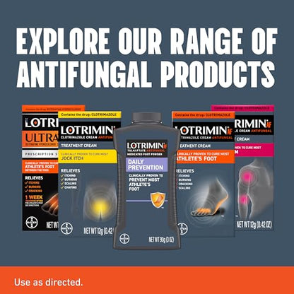 Lotrimin AF Cream – 1% Clotrimazole Antifungal for Athlete's Foot (1.1 oz)