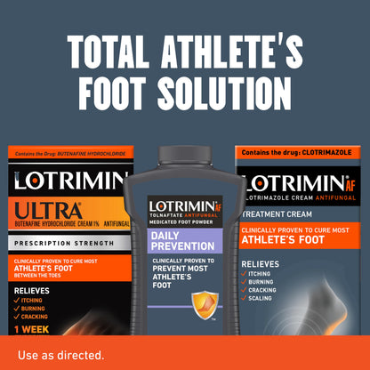 Lotrimin AF Cream – 1% Clotrimazole Antifungal for Athlete's Foot (1.1 oz)
