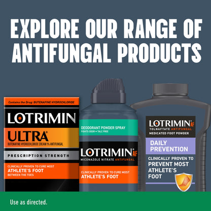 Lotrimin AF Athlete's Foot Deodorant Powder Spray | 2% Miconazole Nitrate | Treats Athlete's Foot, Jock Itch & Ringworm – 4.6 oz