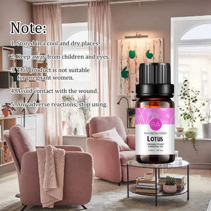 Lotus Essential Oil 100% Pure — Organic Flower Essential Oil for Diffuser & Skin Care | 10ml