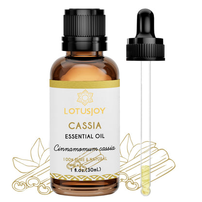 LOTUSJOY Cassia Cinnamon Bark Essential Oil – 1 oz | Pure, Steam-Distilled