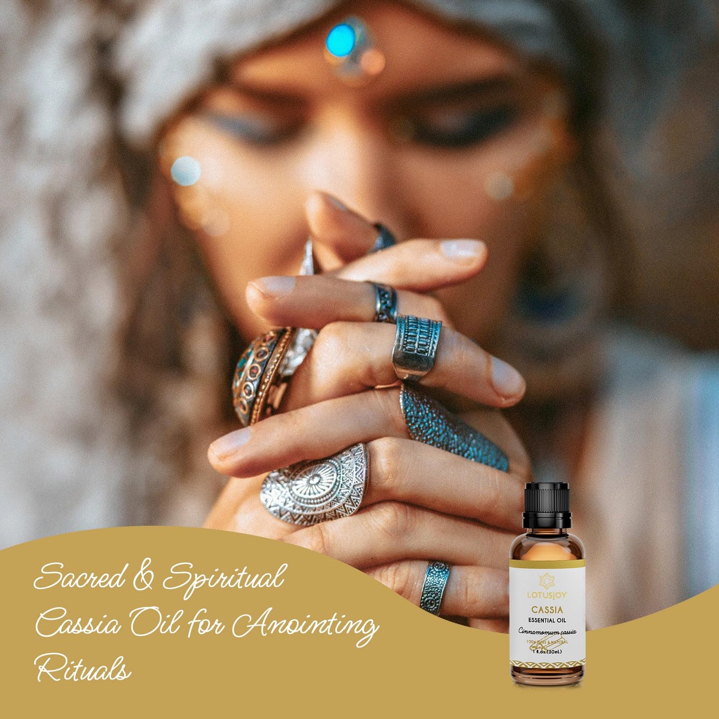 LOTUSJOY Cassia Cinnamon Bark Essential Oil – 1 oz | Pure, Steam-Distilled
