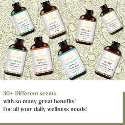LotusJoy Agarwood Essential Oil - Pure Organic Oud for Diffuser & DIY Cosmetics (4 oz)