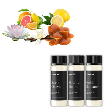 Love Collection Fragrance Oil Set – 3×20ml for Diffusers, Candles & Soaps – USA Made