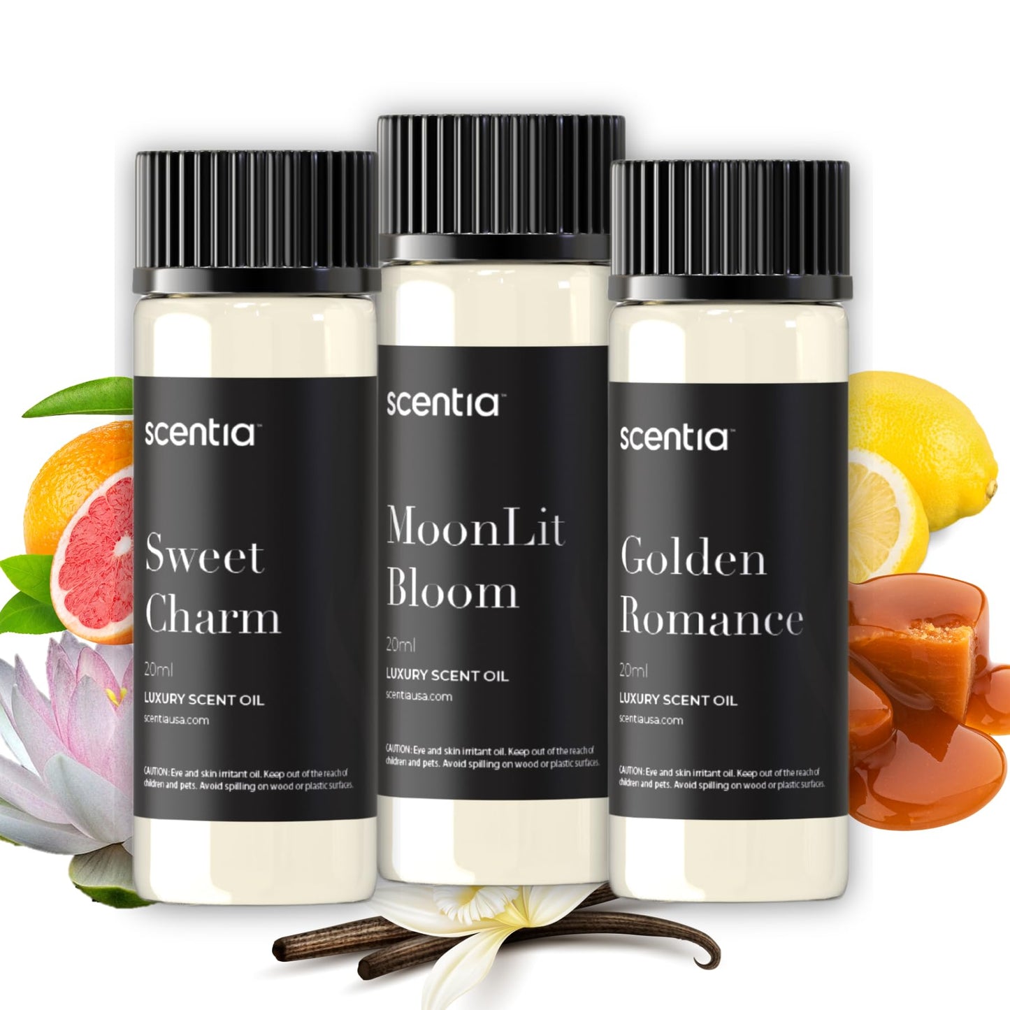 Love Collection Fragrance Oil Set – 3×20ml for Diffusers, Candles & Soaps – USA Made
