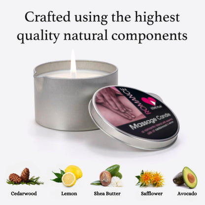 LOVE PLAY Massage Oil Candle – Vegan Hydrating Body Oil for Home Spa (6.76oz)