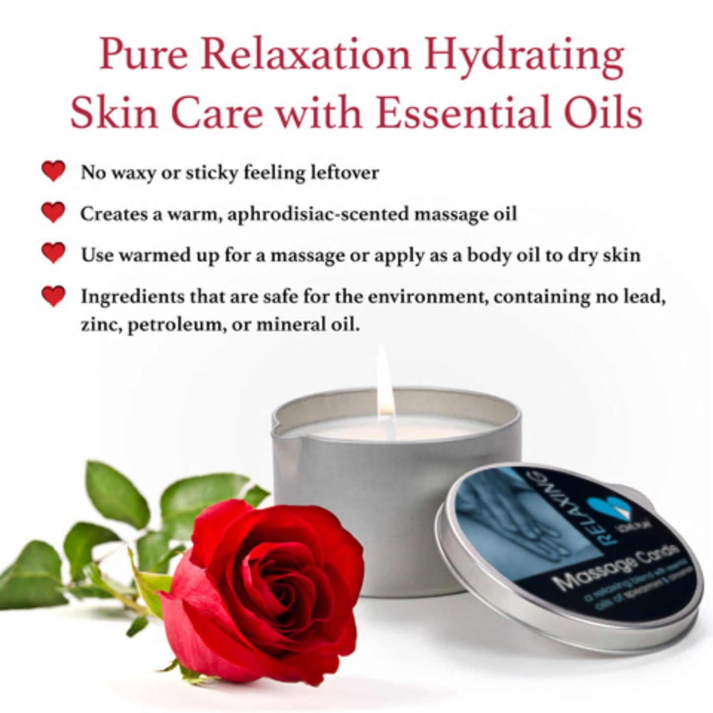 LOVE PLAY Massage Oil Candle for Home Spa – Vegan Hydrating Oil (6.76oz)