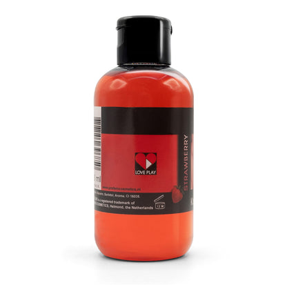 LOVE PLAY Strawberry Flavored - Full Body Oil for Women and Men - Edible Warming Oil for The Body - 100% Vegan and Fun - 150ml