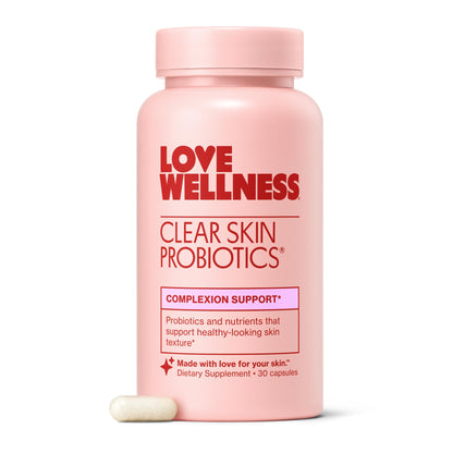 Love Wellness Clear Skin Probiotic | Hormonal Acne & Pore Minimizer | 30 Count