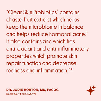 Love Wellness Clear Skin Probiotic | Hormonal Acne & Pore Minimizer | 30 Count