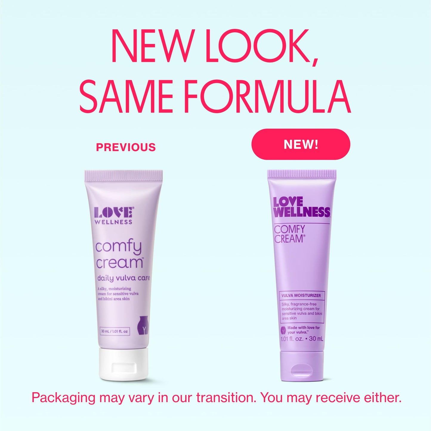 Love Wellness Comfy Cream Vulva & Vaginal Moisturizer — Fragrance-Free, 1.01 oz