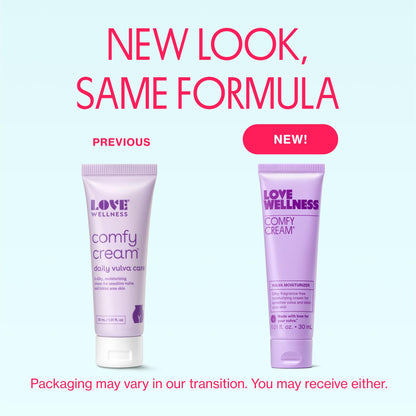 Love Wellness Comfy Cream Vulva & Vaginal Moisturizer — Fragrance-Free, 1.01 oz
