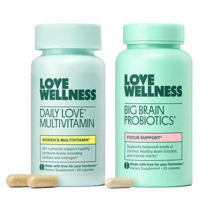 Love Wellness Mind & Body Duo — Daily Love Multivitamin + Big Brain Probiotics