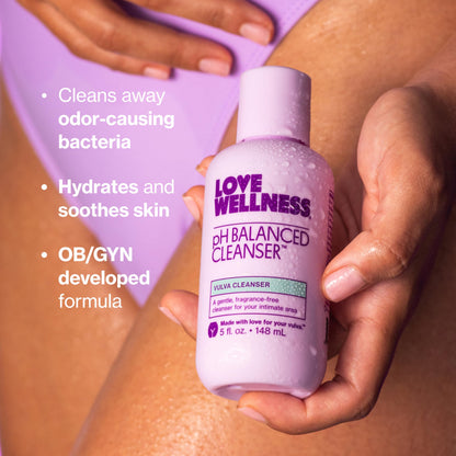 Love Wellness pH Balancing Cleanser | Fragrance-Free Vaginal Wash (5 fl oz)