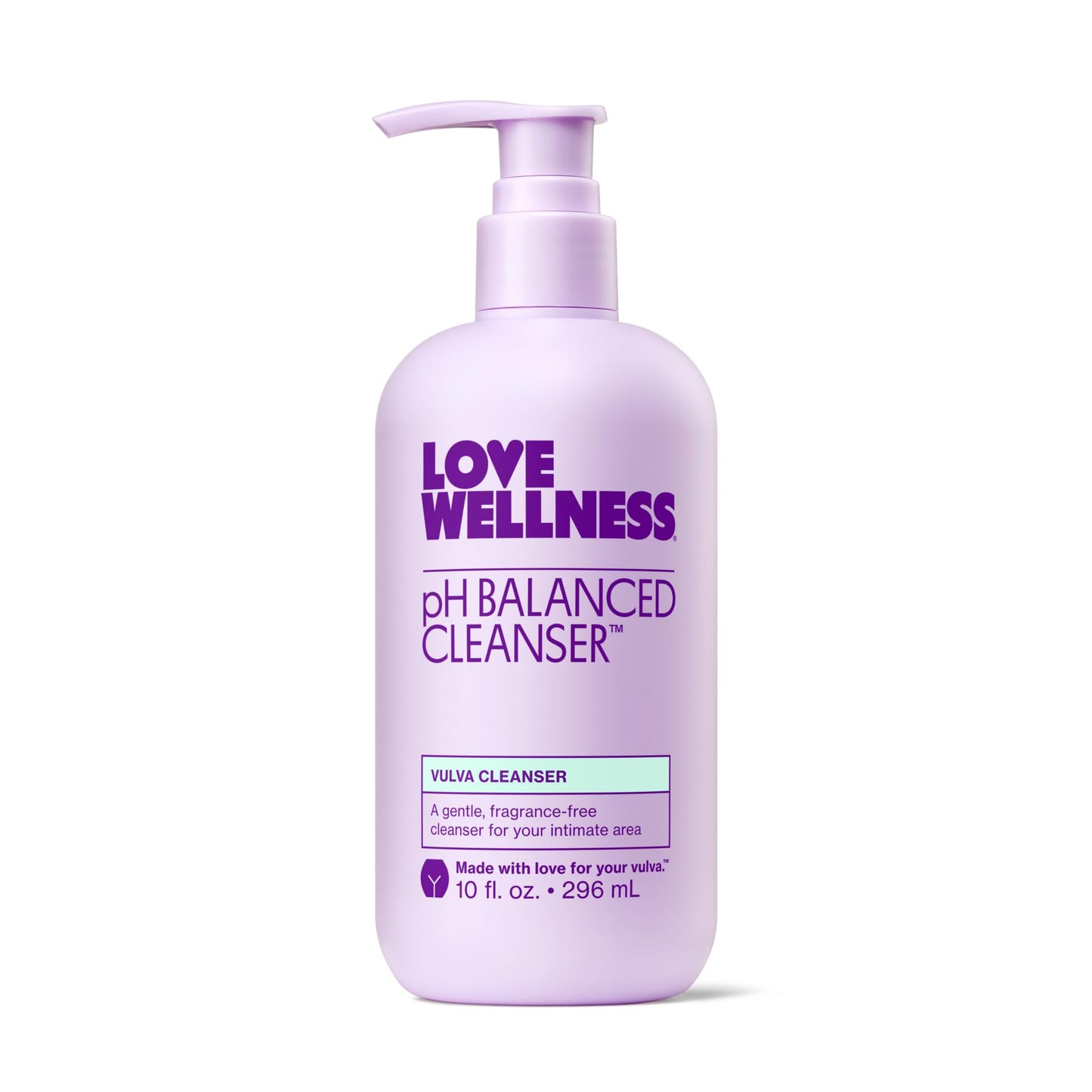 Love Wellness pH Balancing Cleanser | Fragrance-Free Feminine Wash for Sensitive Skin (10 oz)