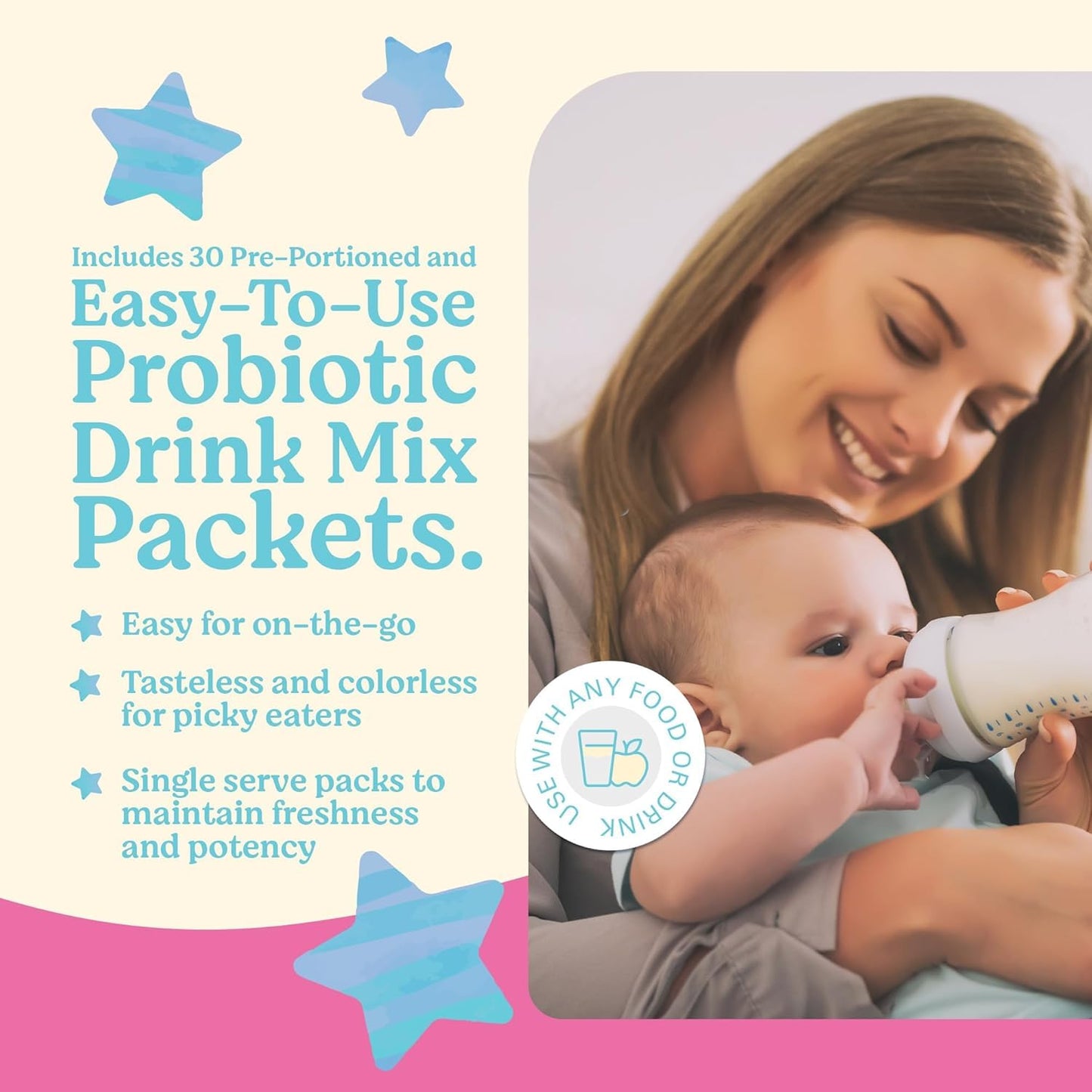 LOVEBUG Infant Probiotics 0-6 Months | USDA Organic, Sugar-Free, Tasteless Powder (30 Pack)