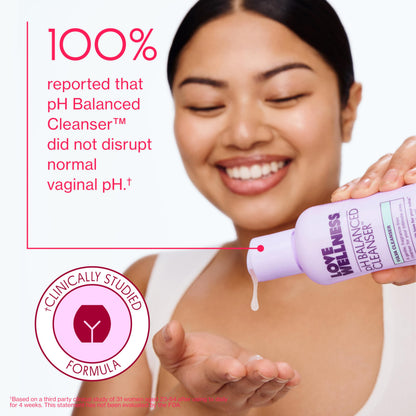 Love Wellness Skincare for Down There Bundle | Gentle pH-Balancing Cleanser, Comfy Cream & Fragrance-Free Wipes