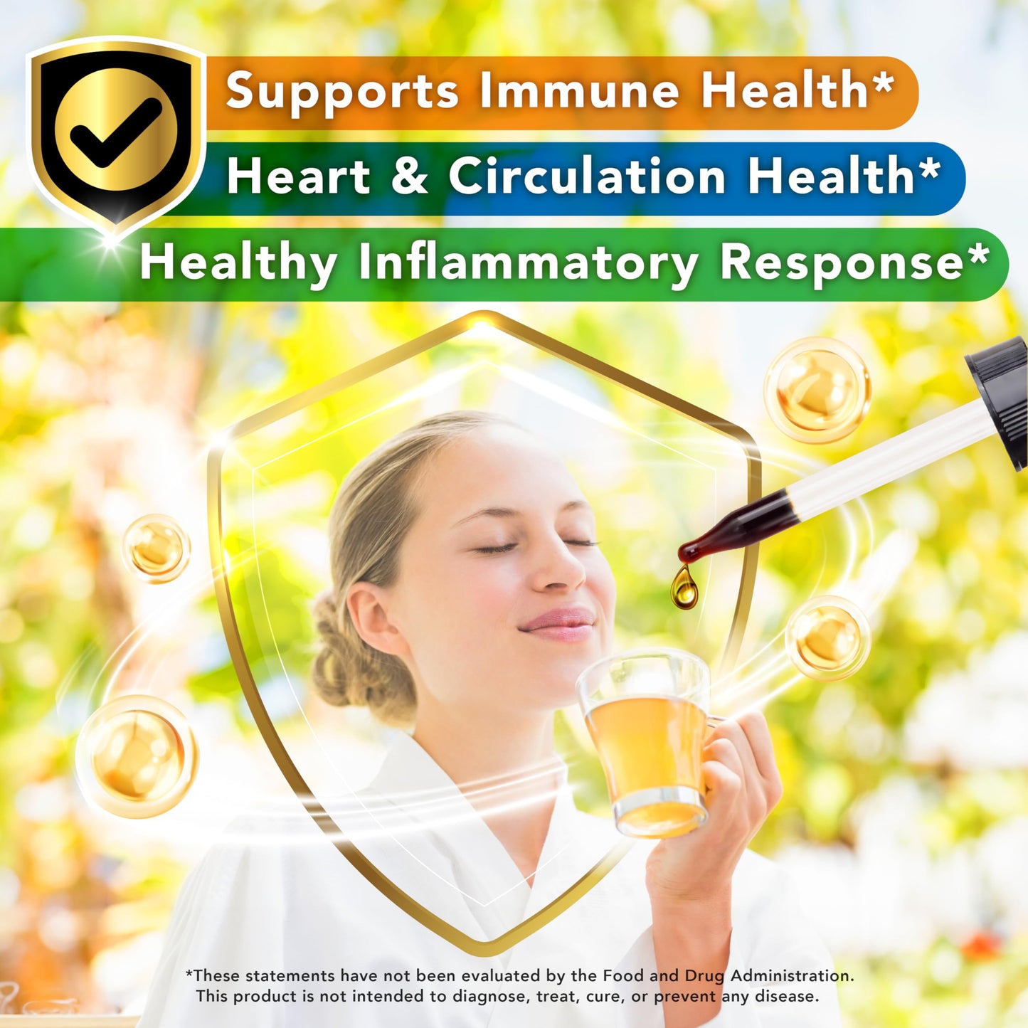 LOVITA Bee Propolis Liquid Extract 500mg - 5:1 Resin Drops, 18% Bioflavonoids