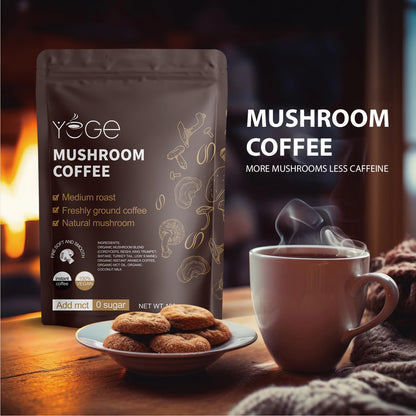 Instant Mushroom Coffee with Cordyceps, Reishi & Lion's Mane – Energy, Focus & Immunity (30 Servings)