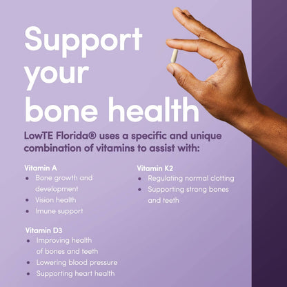 LowTE Florida ADK 10-90 Capsules - Vitamin D3 K2 A Multivitamin for Bones & Heart