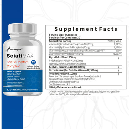 LSchenyue Sciatica Nerve Pain Relief - Botanical Extracts, Carefully Selected Ingredients, Premium Quality for Daily Use – 120 Capsules (2)