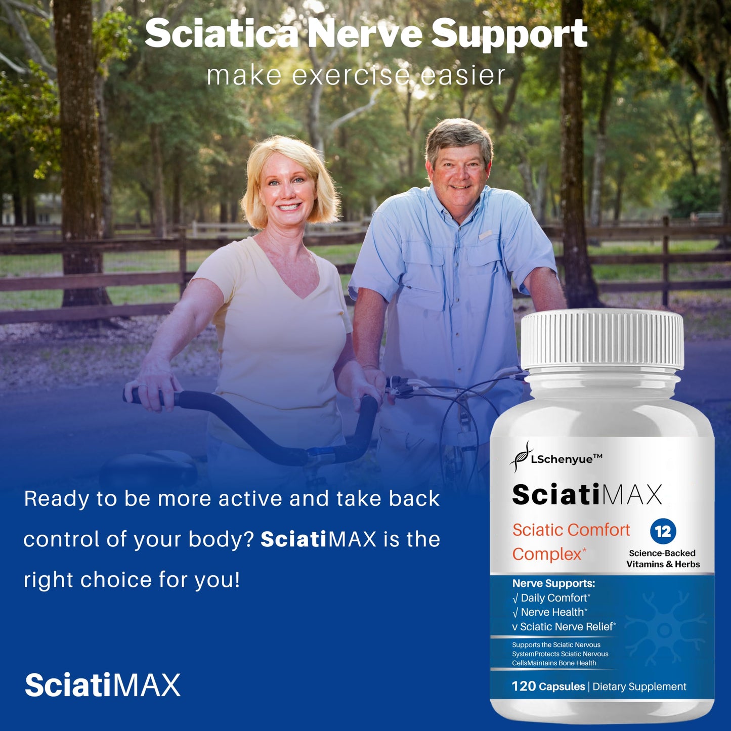 LSchenyue Sciatica Nerve Pain Relief - Botanical Extracts, Carefully Selected Ingredients, Premium Quality for Daily Use – 120 Capsules (2)